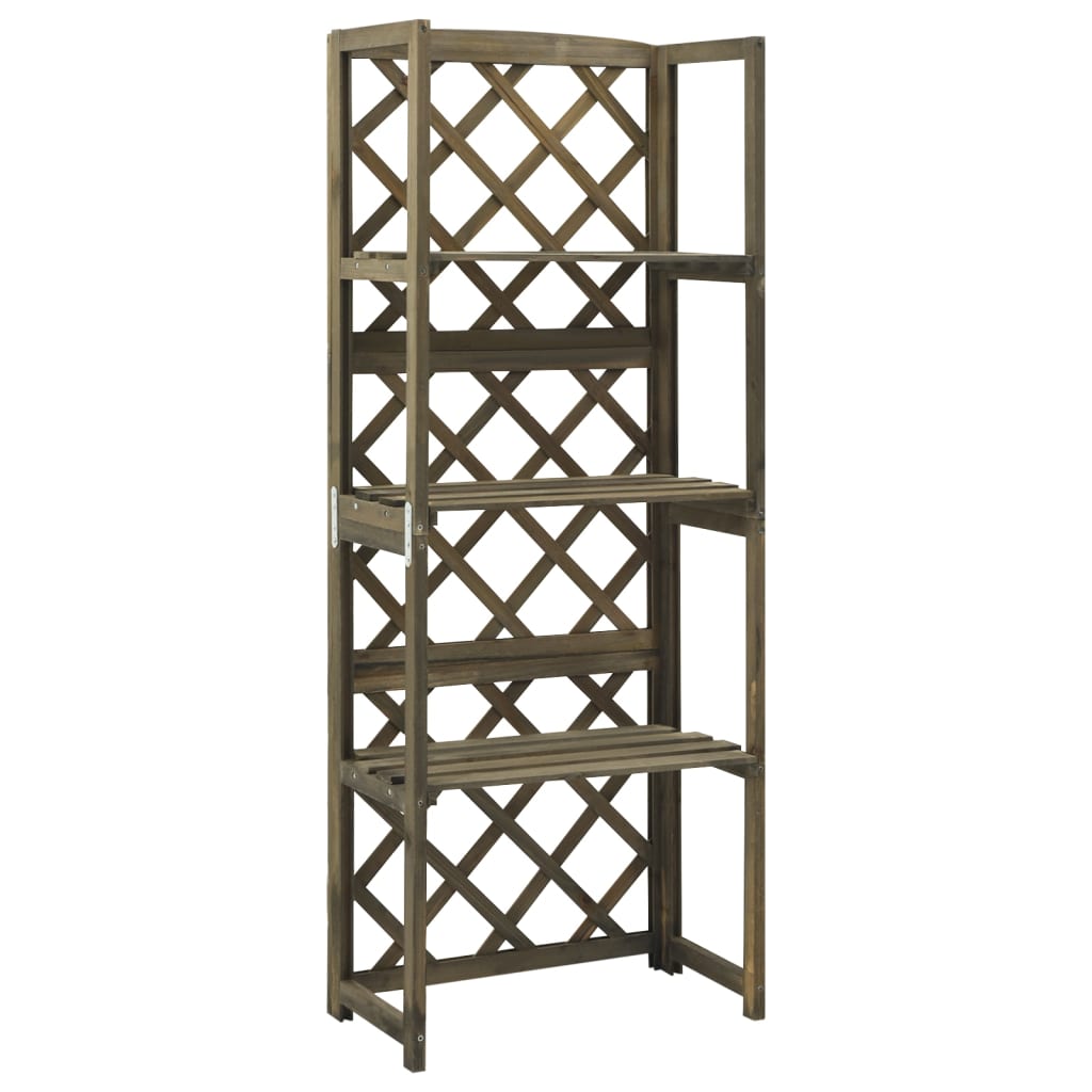 vidaXL Latwerk met schappen 55x30x140 cm massief vurenhout