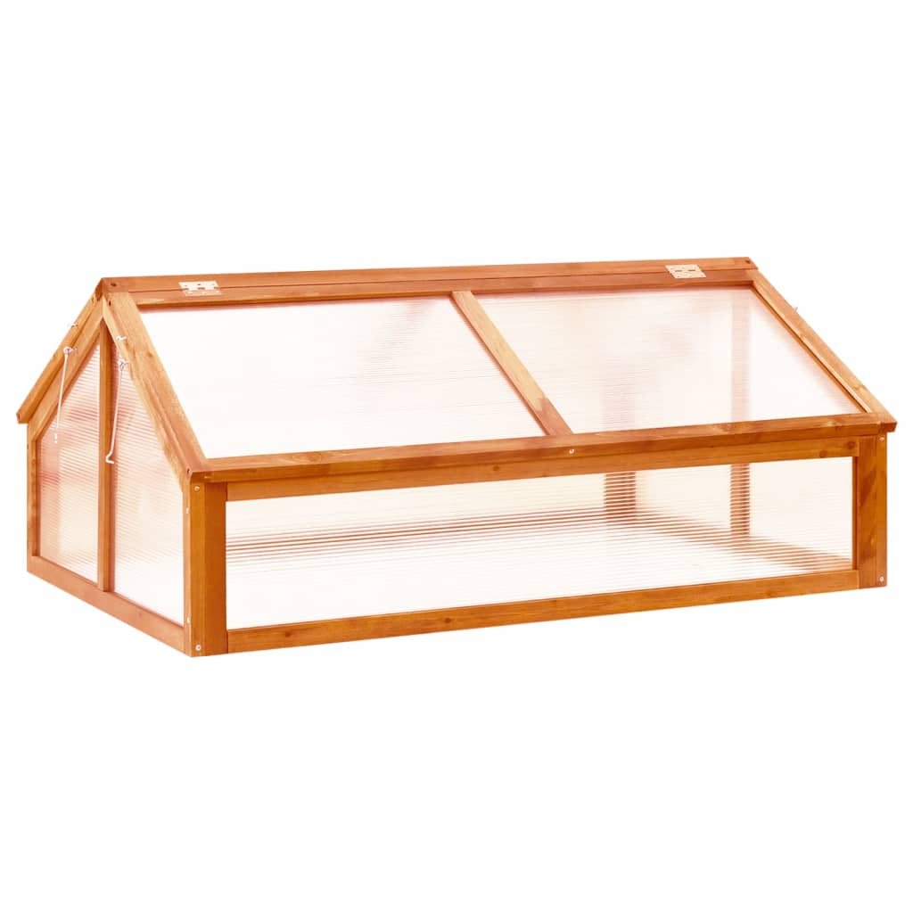 vidaXL Broeikas 114x80x50 cm vurenhout bruin