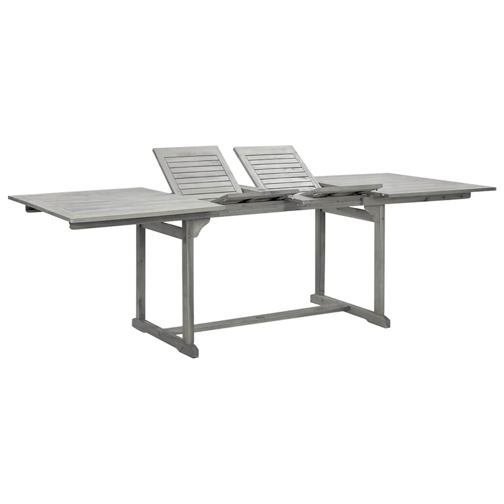 vidaXL Tuintafel (150-200)x100x75 cm massief acaciahout
