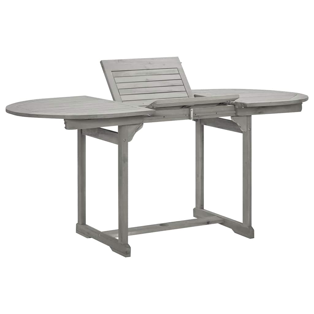 vidaXL Tuintafel (150-200)x100x75 cm massief acaciahout