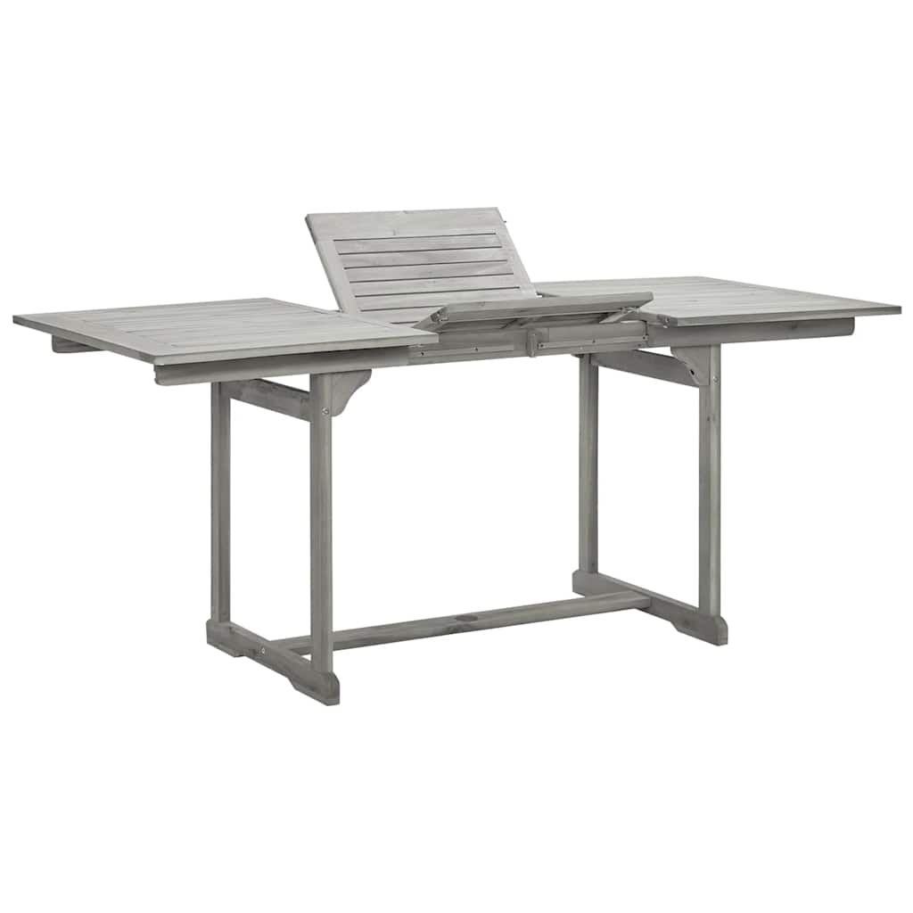 vidaXL Tuintafel (150-200)x100x75 cm massief acaciahout