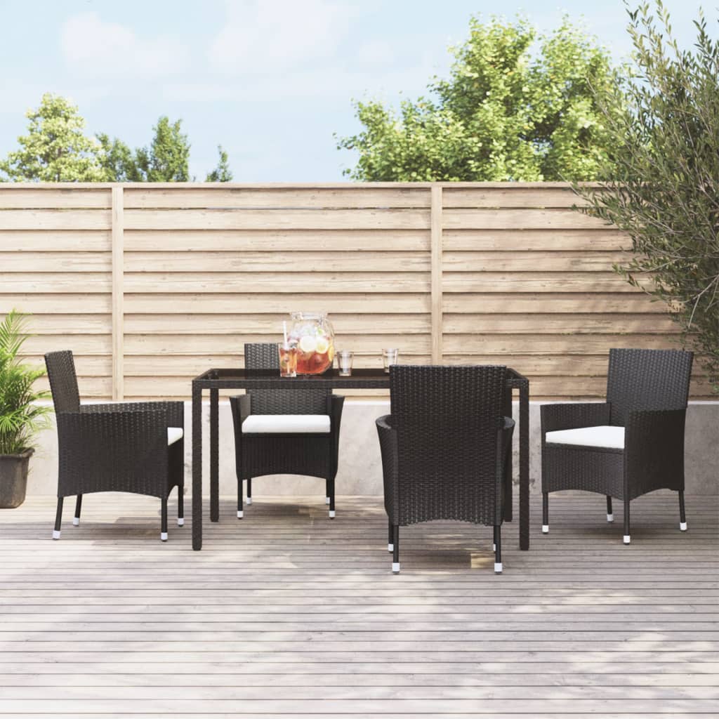 vidaXL Tuinstoelen 2 st met kussens poly rattan bruin
