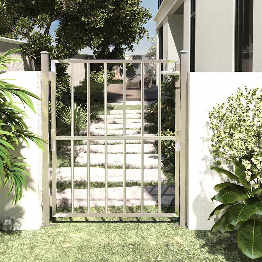 vidaXL Tuinpoort 100x95 cm roestvrij staal