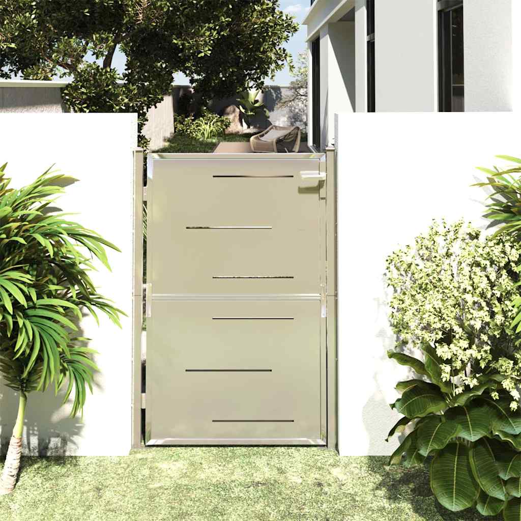 vidaXL Tuinpoort 100x95 cm roestvrij staal