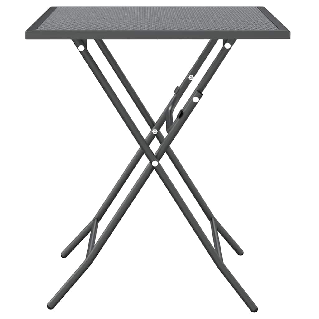 vidaXL Garden Table 60x60x72 cm Mesh Anthracite