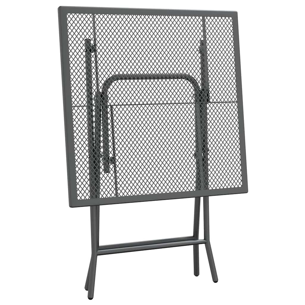 vidaXL Garden Table 60x60x72 cm Mesh Anthracite