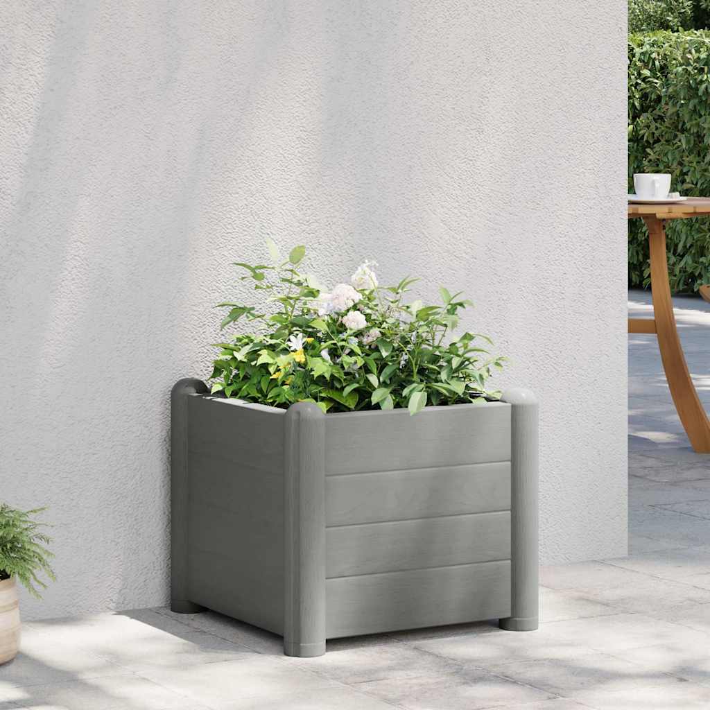 vidaXL Plantenbak verhoogd 43x43x35 cm PP wit