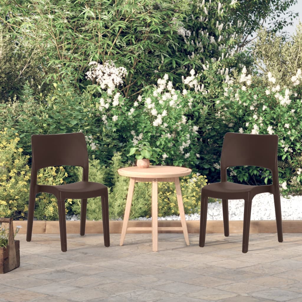 vidaXL Garden Chairs 2 pcs polypropylene anthracite