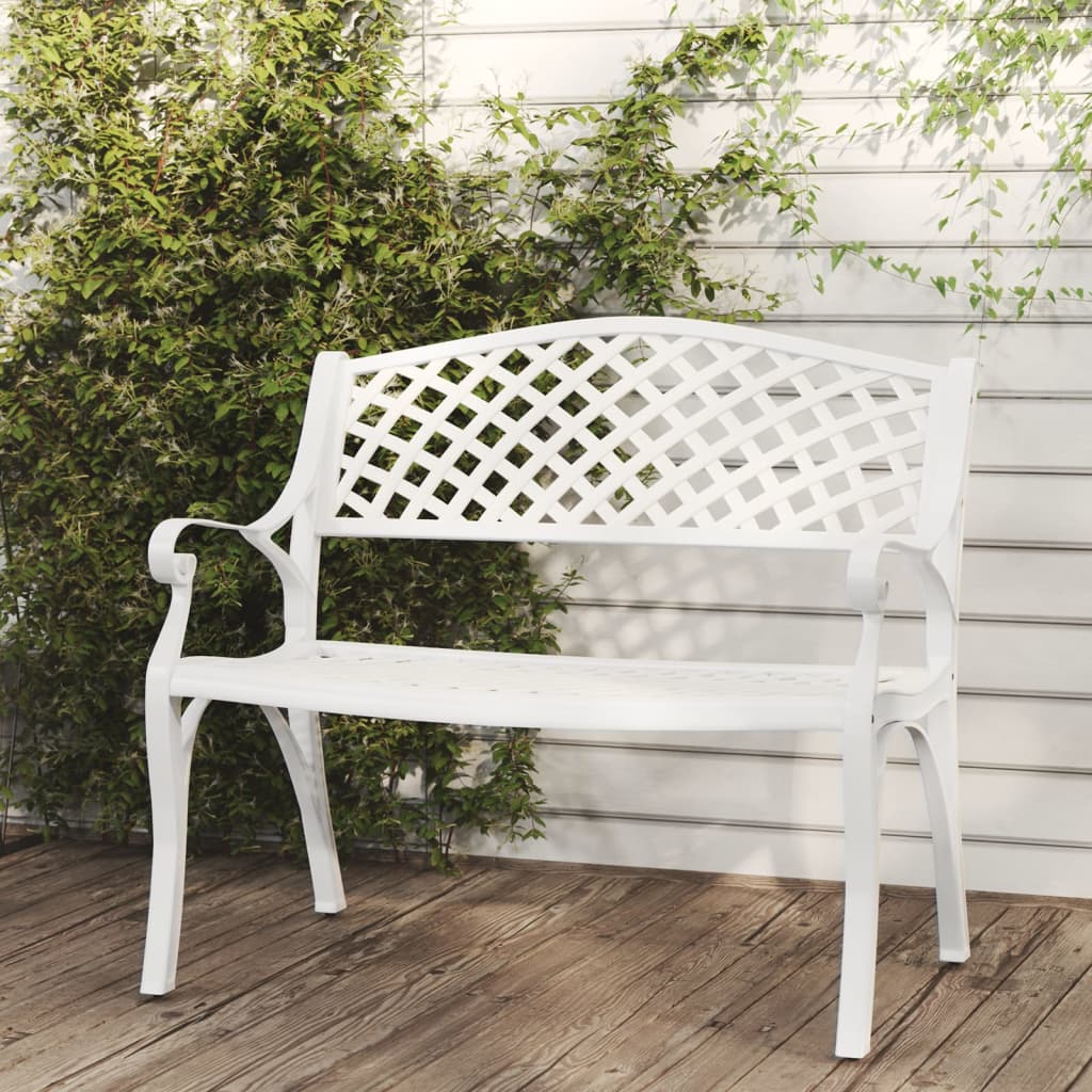 vidaXL Tuinbank 102 cm gietaluminium groen