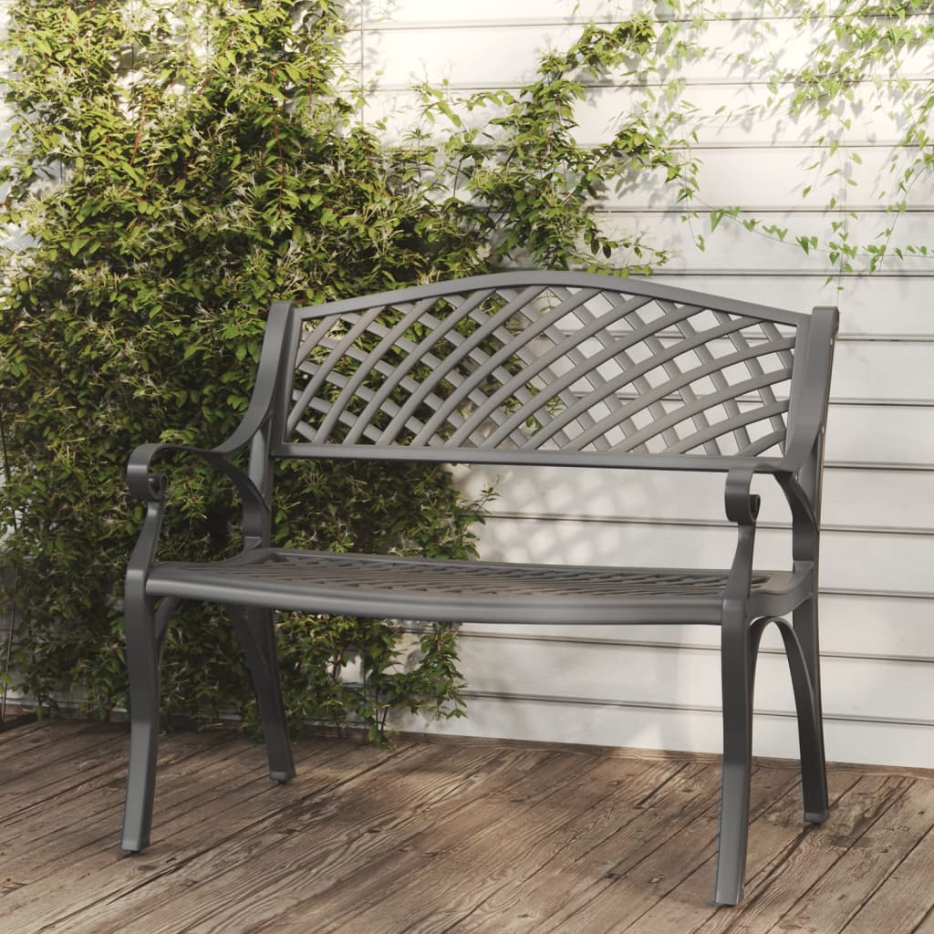 vidaXL Tuinbank 102 cm gietaluminium groen