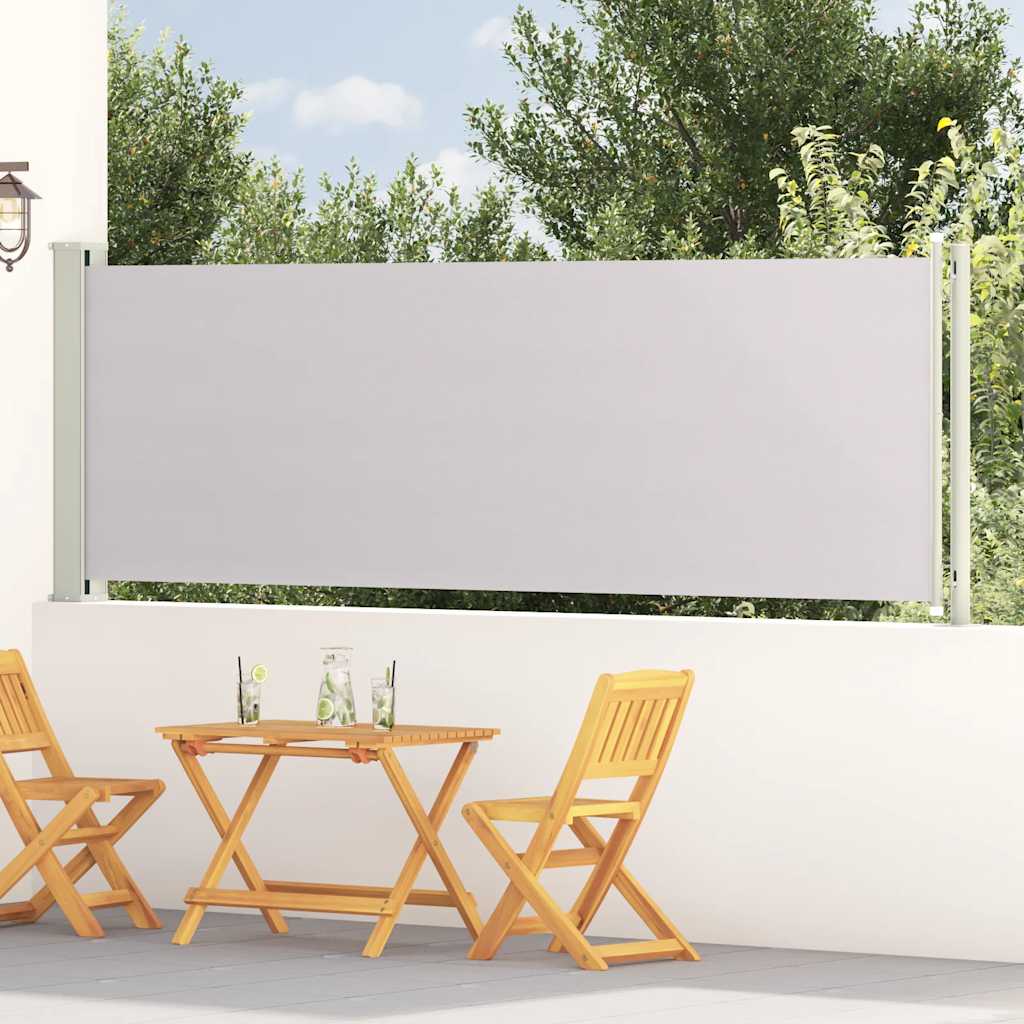 vidaXL Tuinscherm uittrekbaar 140x600 cm zwart