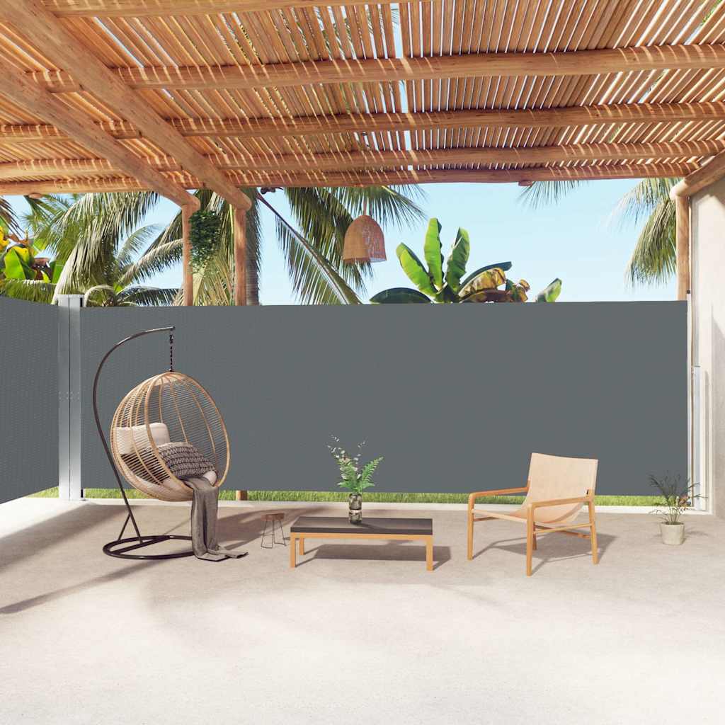 vidaXL Windscherm uittrekbaar 160x600 cm bruin