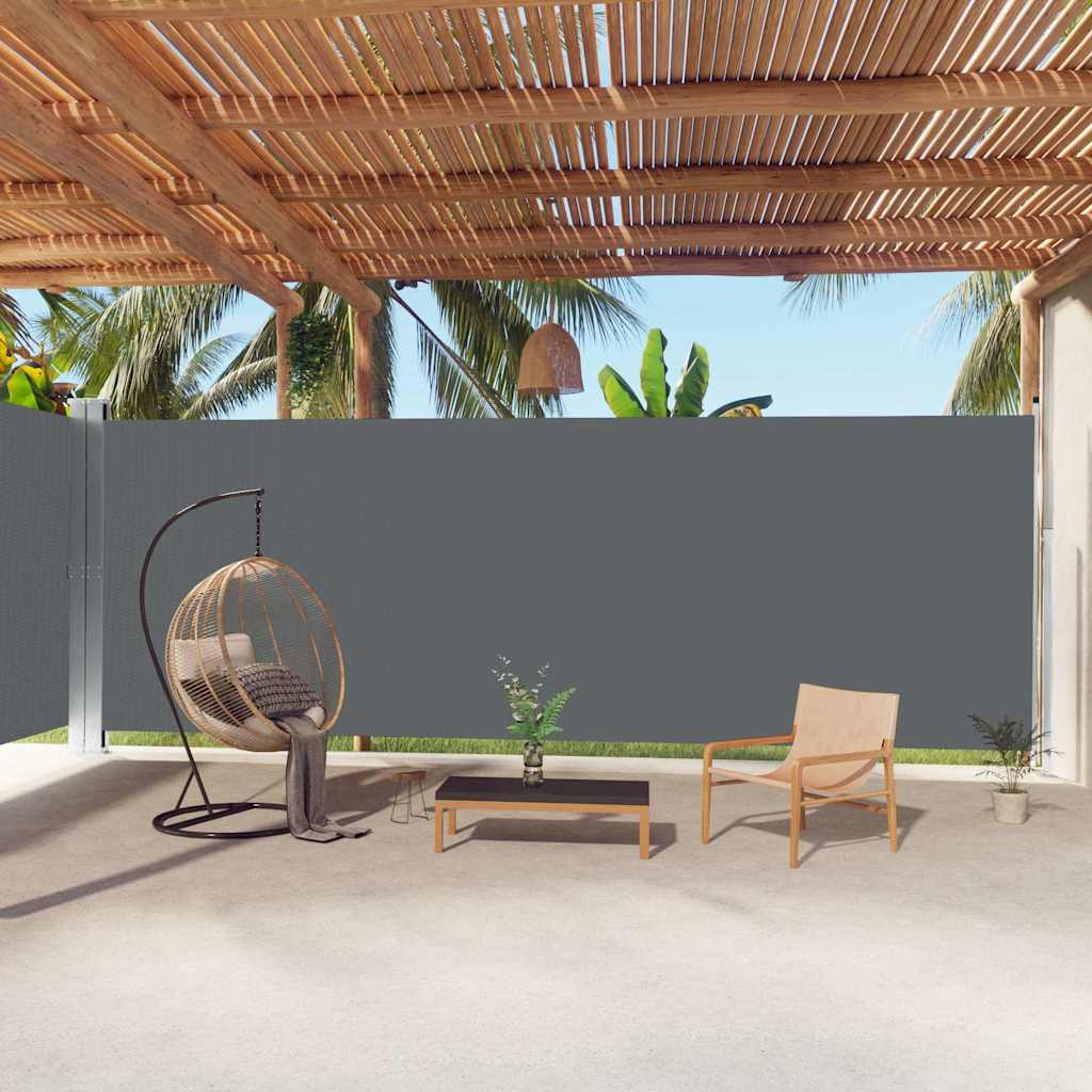 vidaXL Windscherm uittrekbaar 160x600 cm bruin