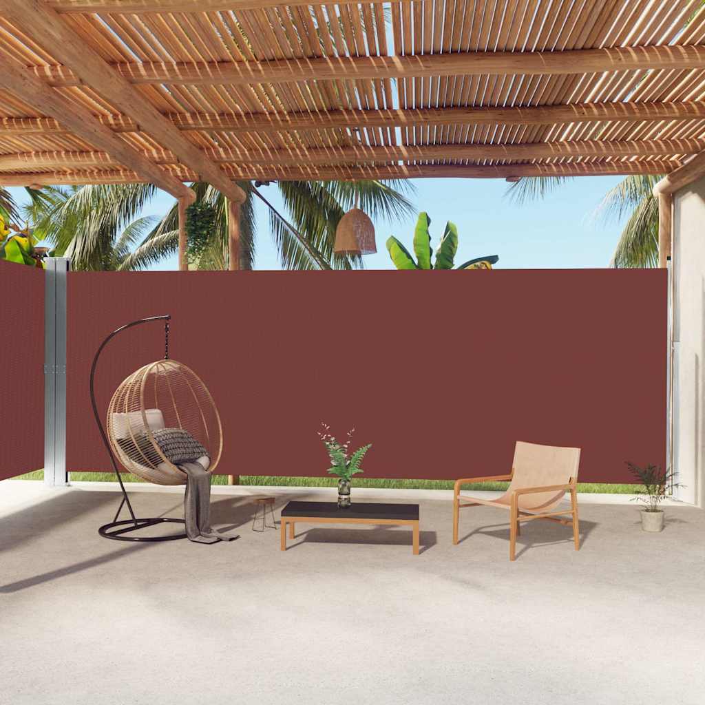 vidaXL Windscherm uittrekbaar 160x600 cm bruin