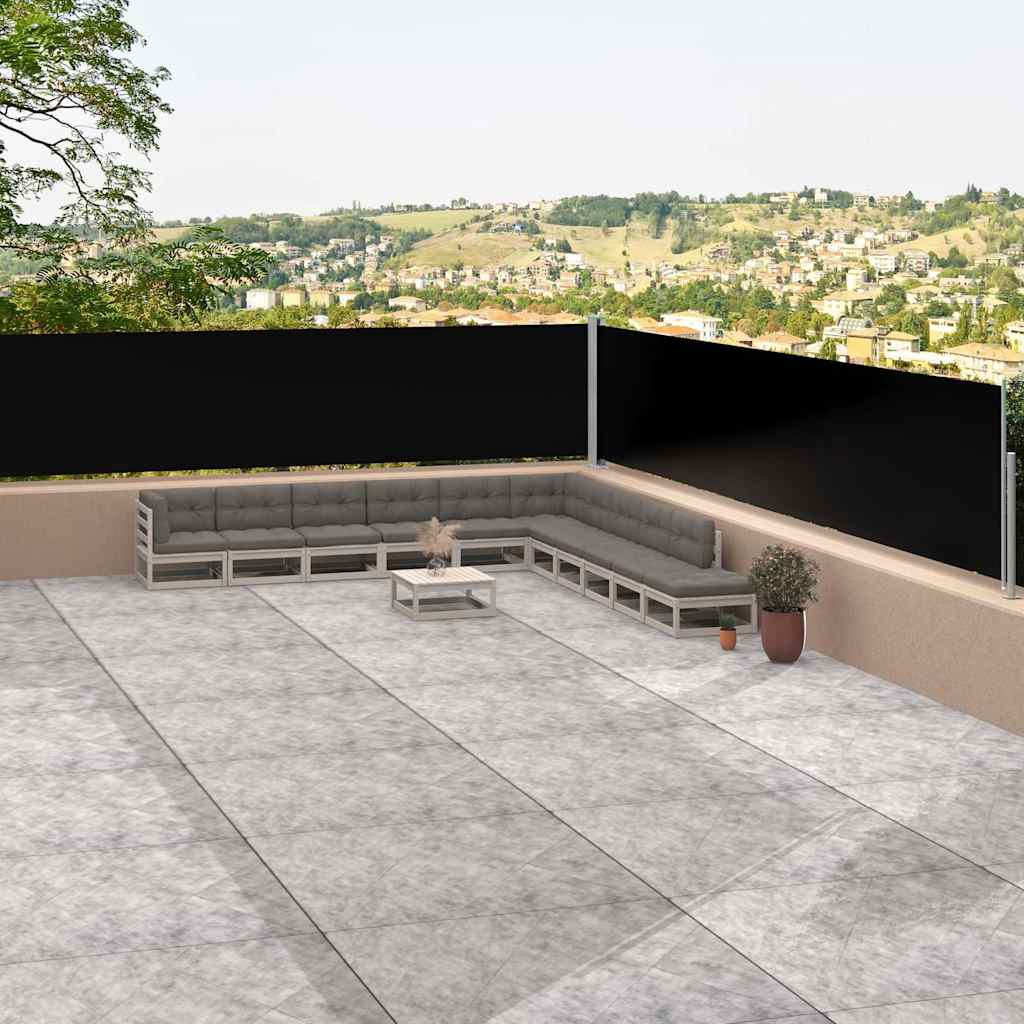 vidaXL Windscherm uittrekbaar 160x600 cm bruin