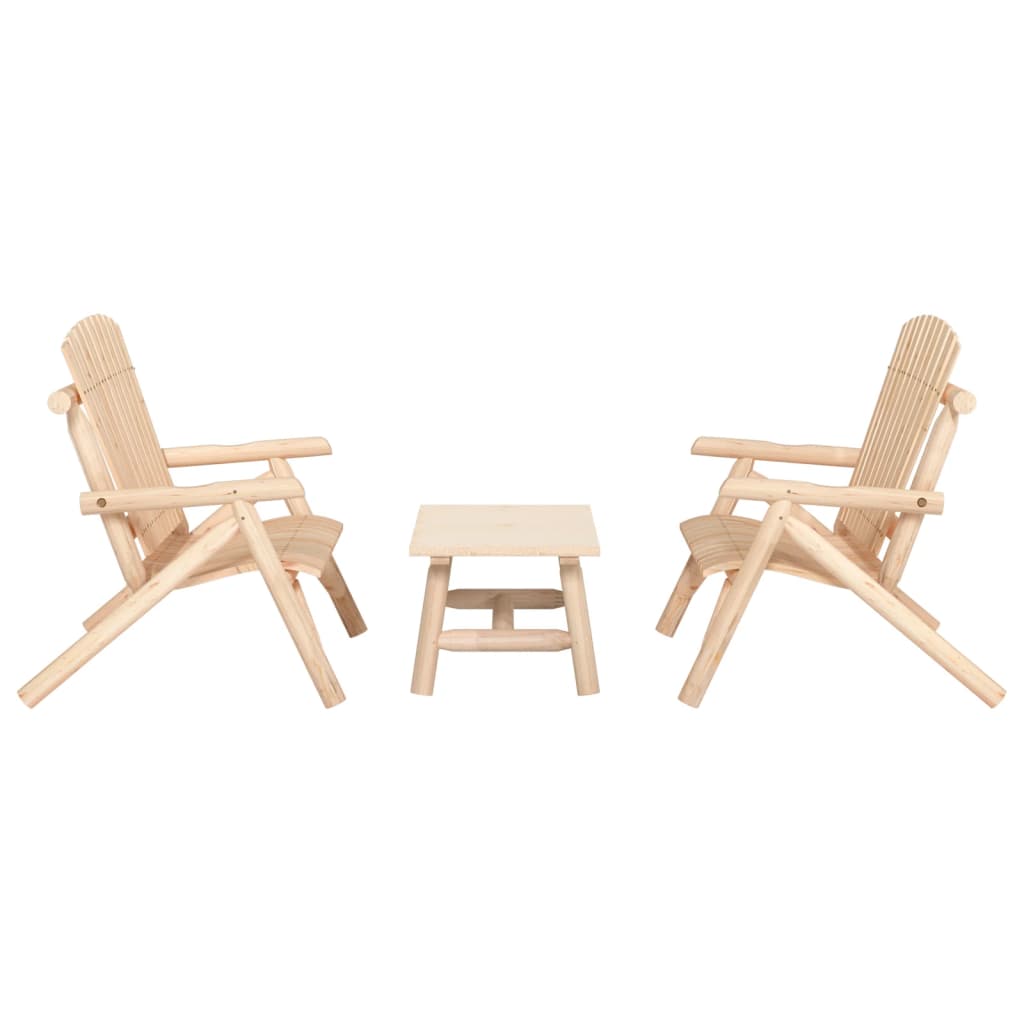 vidaXL 3-delige Loungeset massief vurenhout