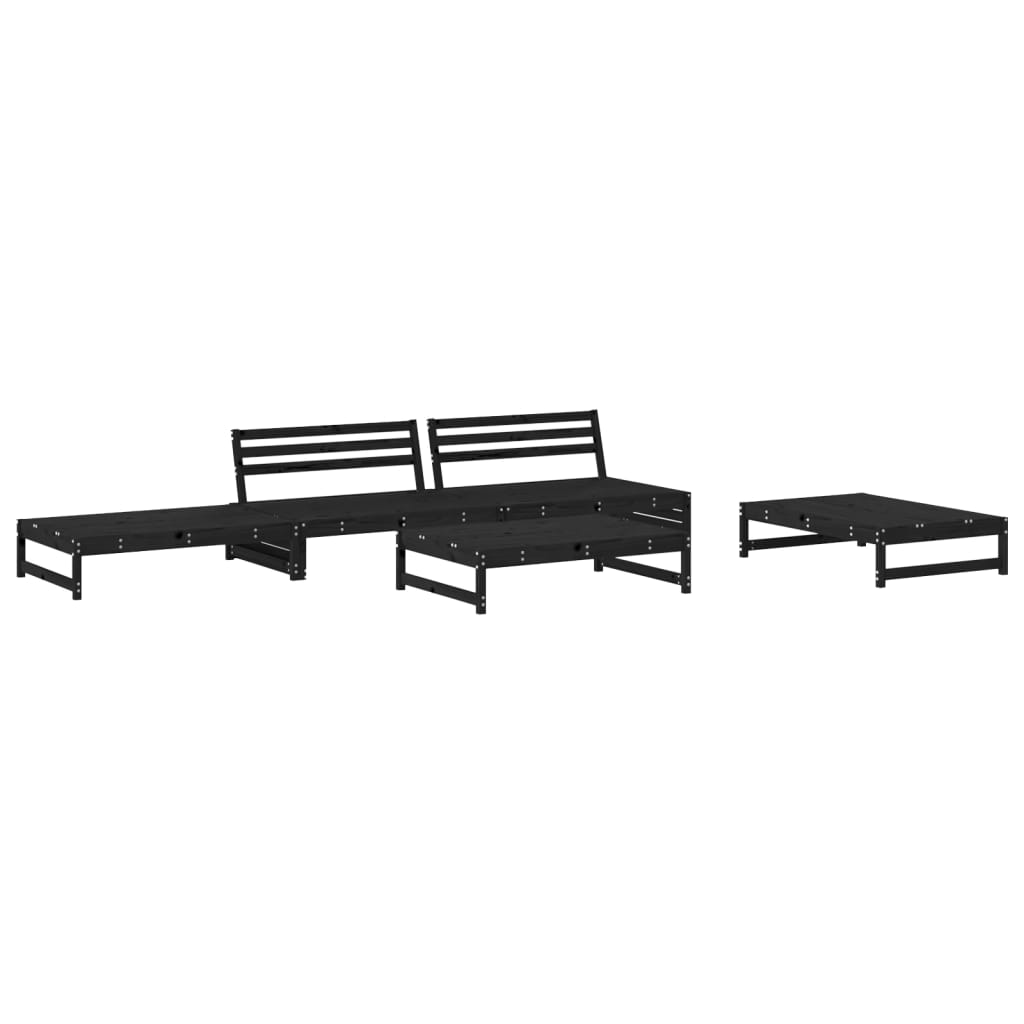 vidaXL 5-Piece Lounge Set with Cushions Solid Wood