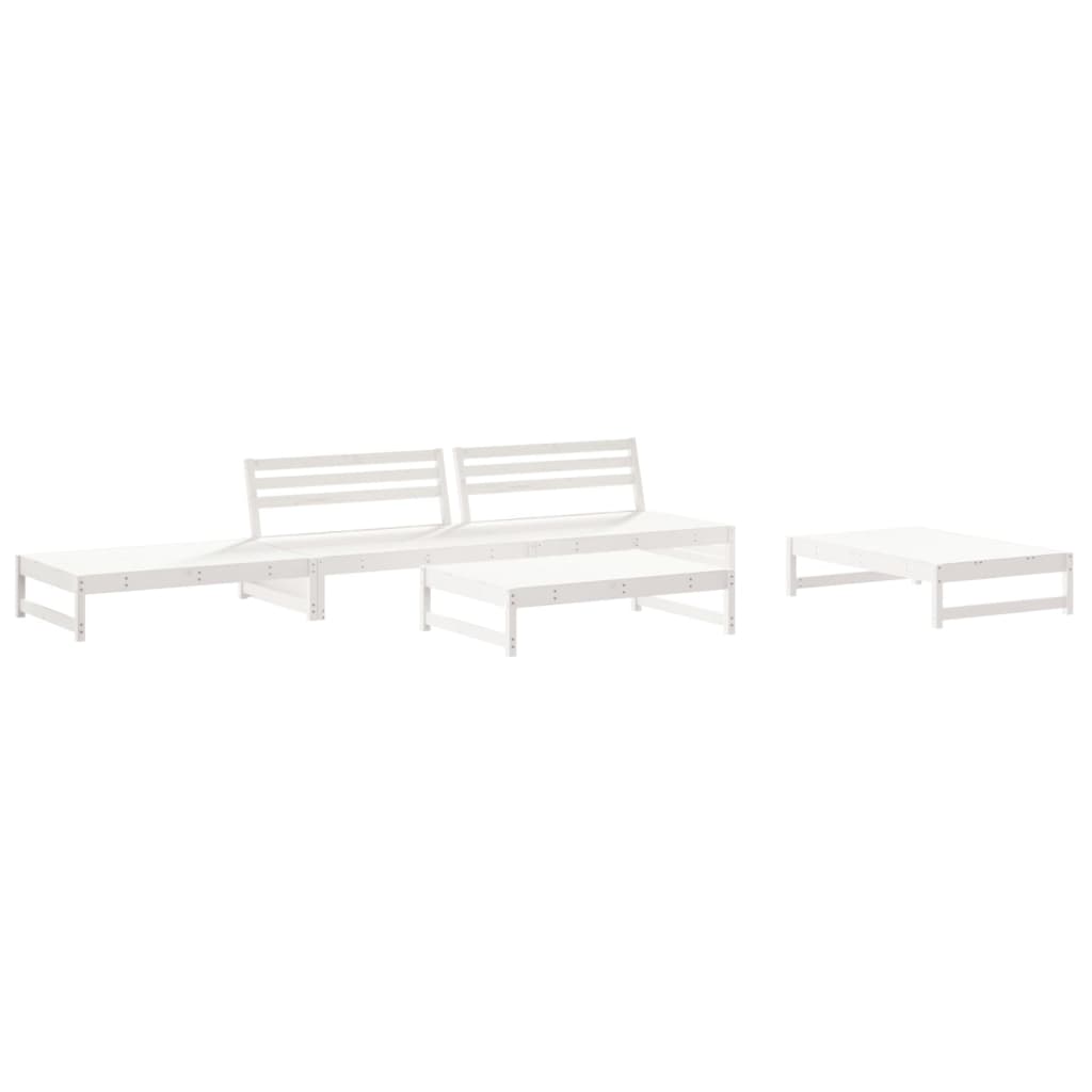 vidaXL 6-delige Loungeset met kussens massief hout