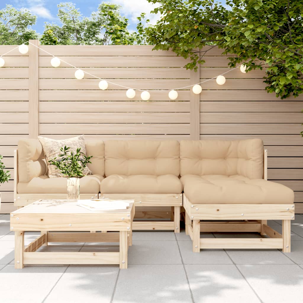 vidaXL 5-Piece Lounge Set Solid Pinewood