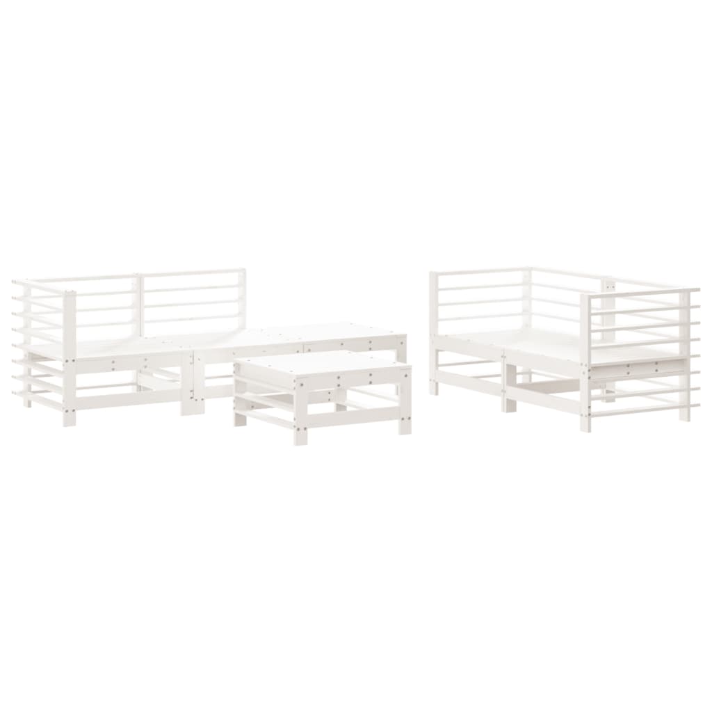 vidaXL 6-delige Loungeset massief grenenhout