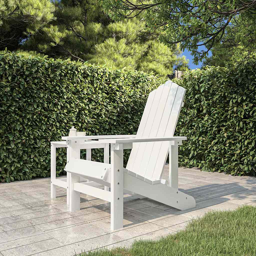 vidaXL Garden Chairs 2 pcs Adirondack HDPE white