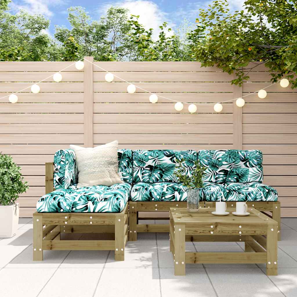 vidaXL 5-delige Loungeset massief grenenhout