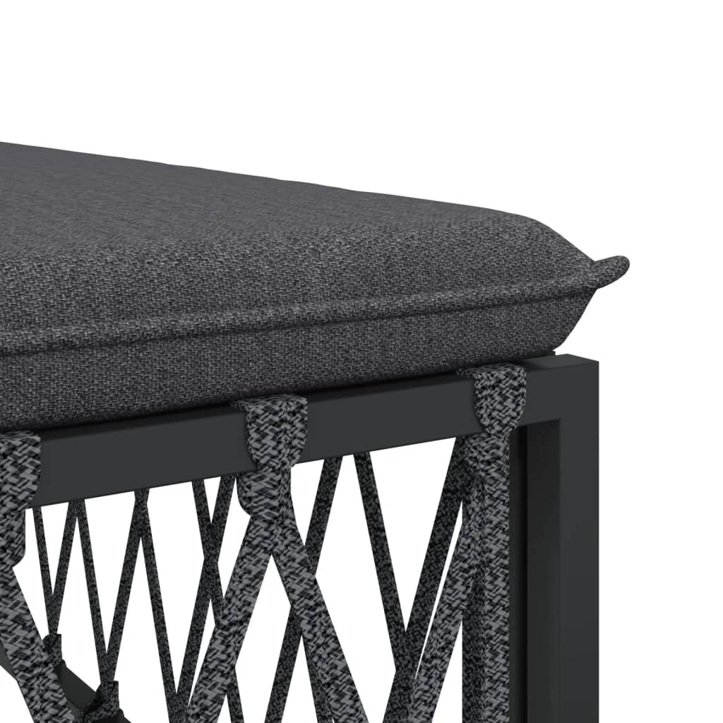 vidaXL 6-Piece Lounge Set with Cushions Steel White