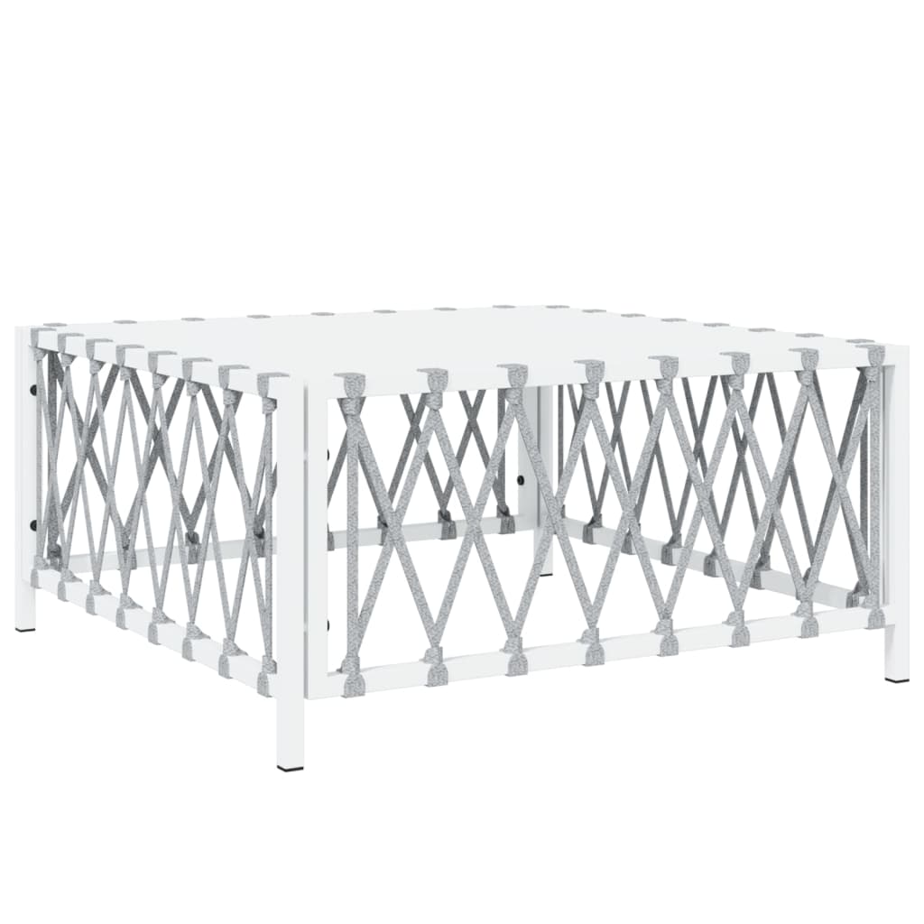 vidaXL 10-Piece Lounge Set with Cushions Steel White