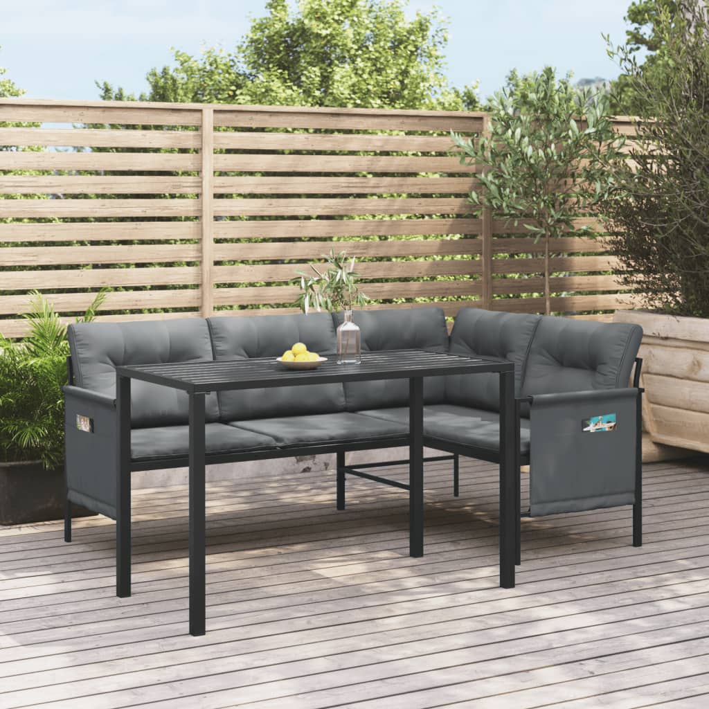 vidaXL 2-delige Tuinset staal antracietkleurig