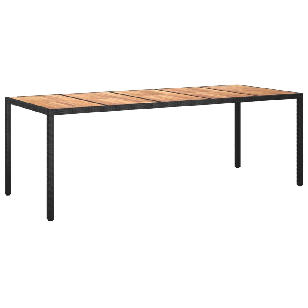 vidaXL 3-delige Tuinset met kussens poly rattan zwart