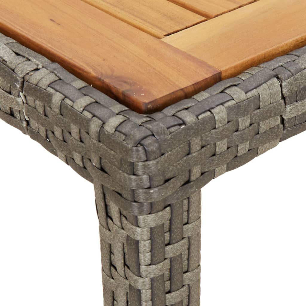 vidaXL 3-Piece Garden Lounge Set with Cushions Poly Rattan Grey