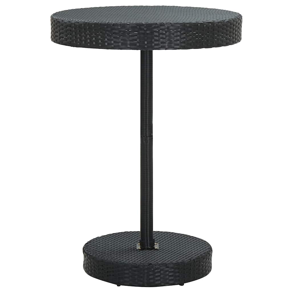 vidaXL 3-piece Garden Bar Set poly rattan and solid acacia wood black