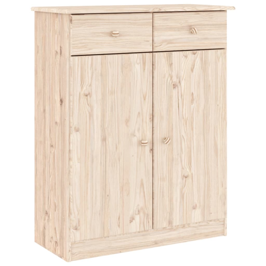 vidaXL Hoge kast ALTA 77x35x188 cm massief grenenhout