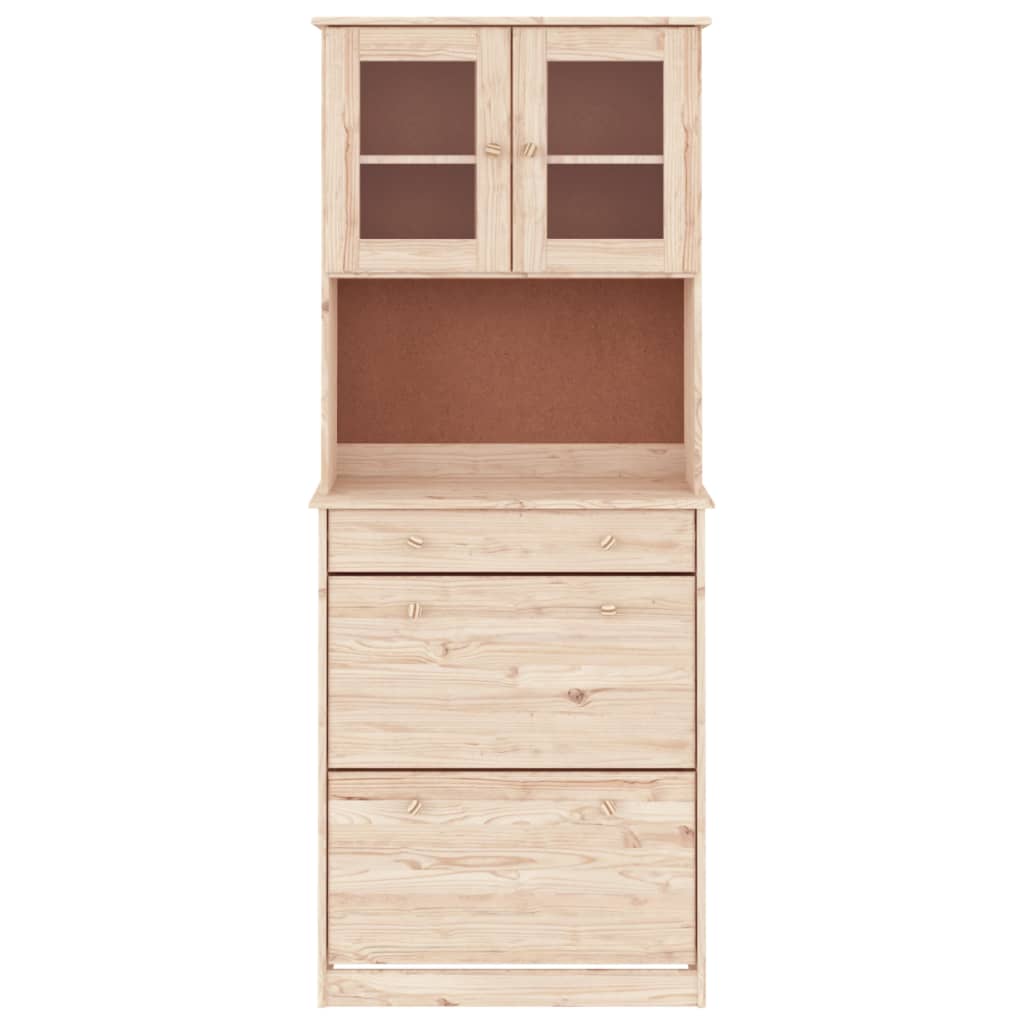 vidaXL Hoge kast ALTA 77x35x188 cm massief grenenhout