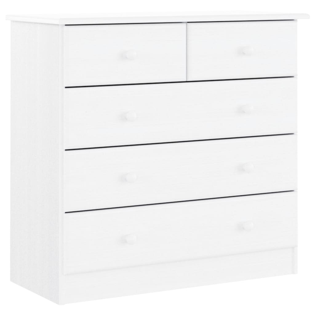 vidaXL Hoge kast ALTA 77x35x165 cm massief grenenhout
