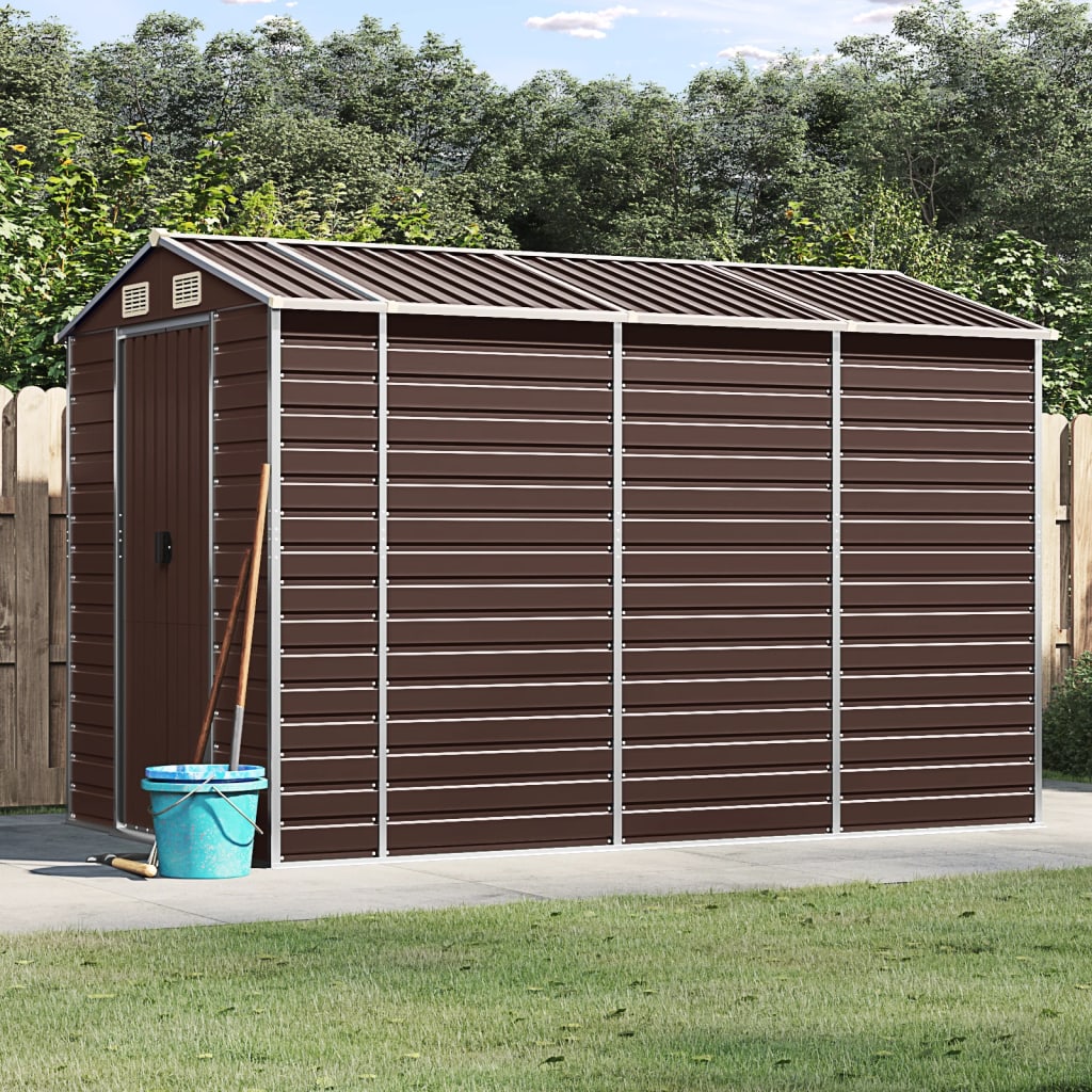 vidaXL Tuinschuur 191x130x198 cm gegalvaniseerd staal groen