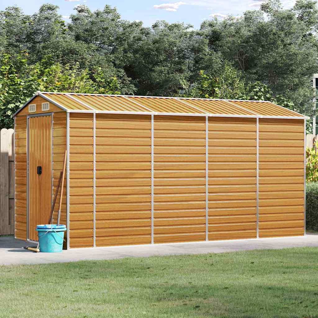 vidaXL Tuinschuur 191x130x198 cm gegalvaniseerd staal groen