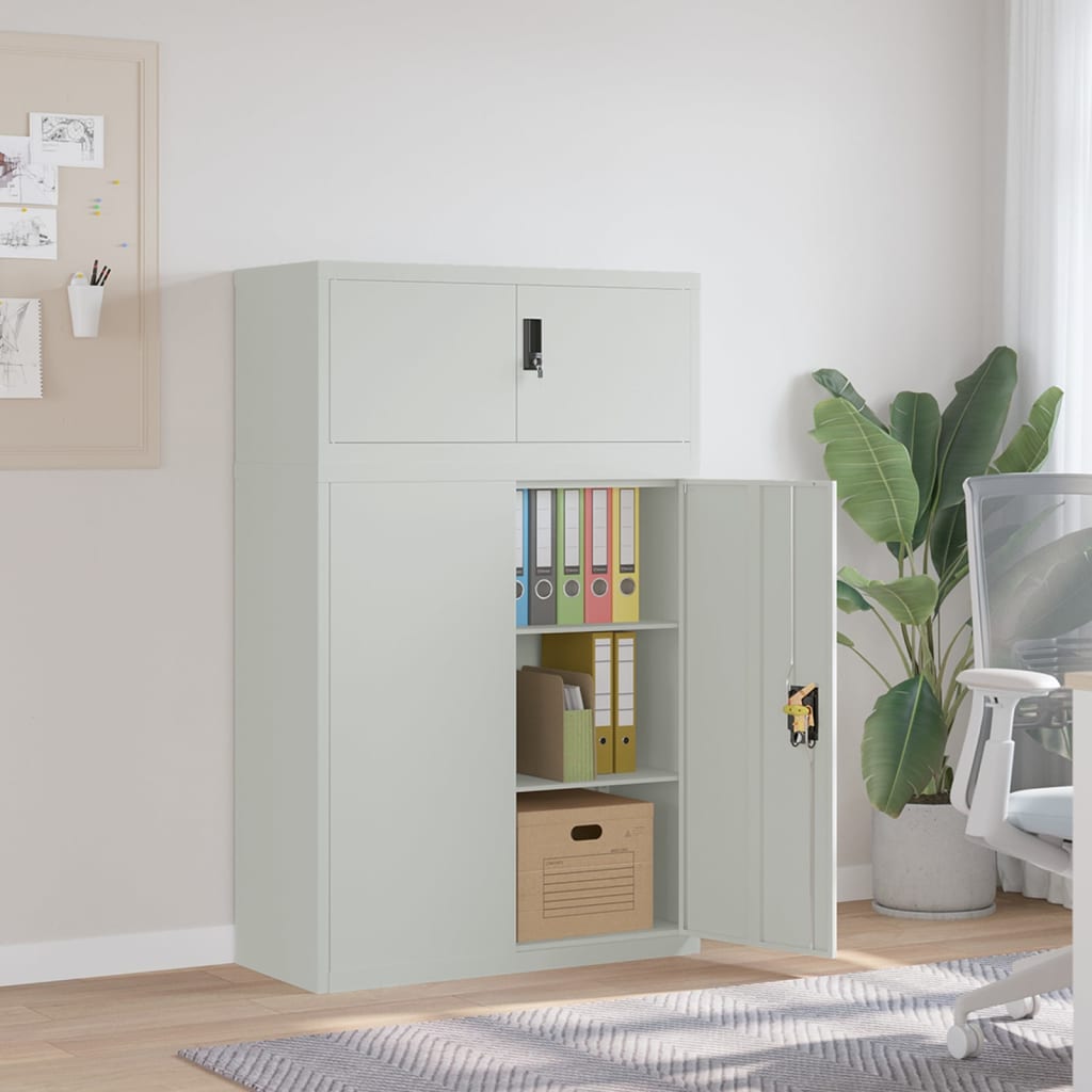 vidaXL Filing Cabinet 90x40x110 cm Steel White