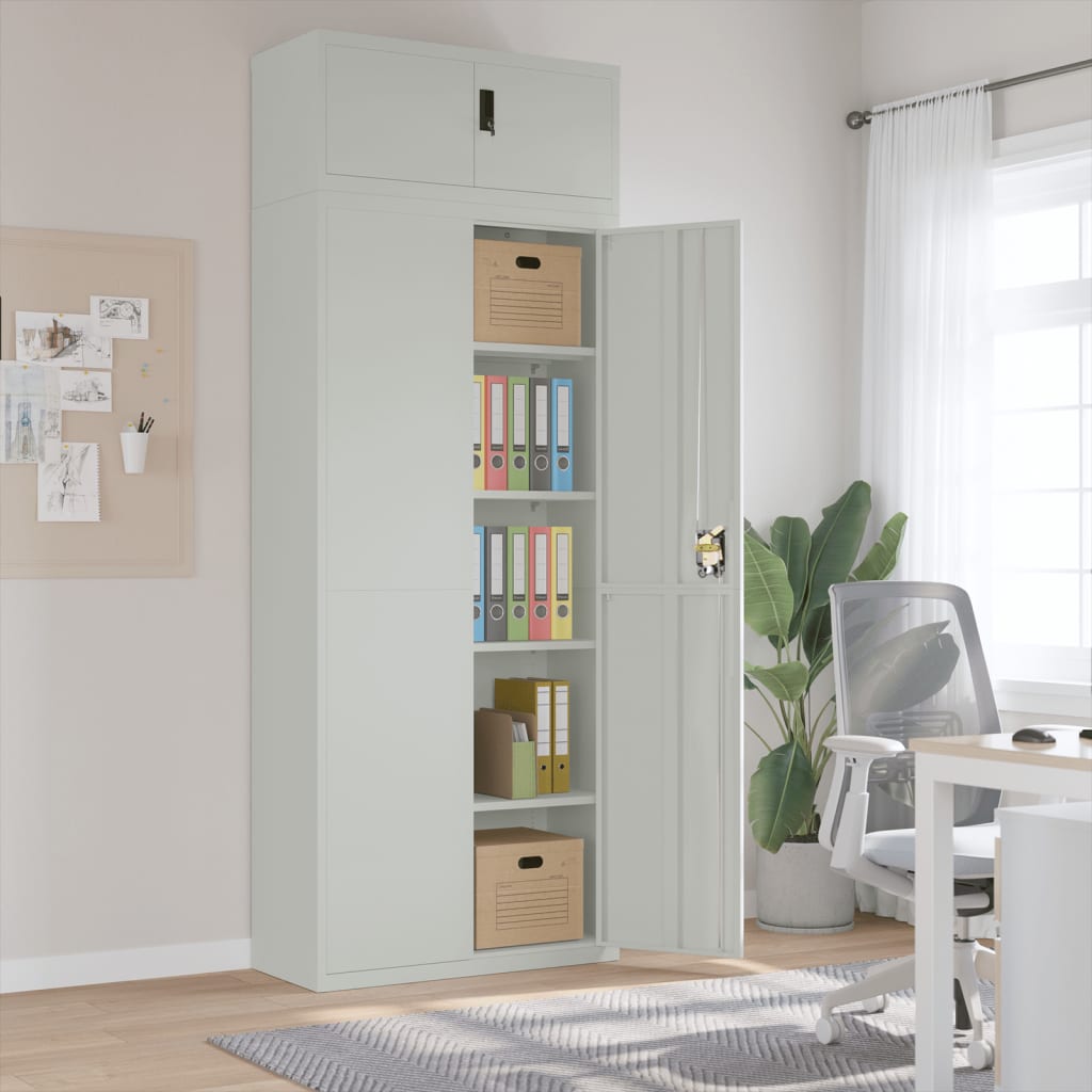 vidaXL Filing Cabinet 90x40x110 cm Steel White