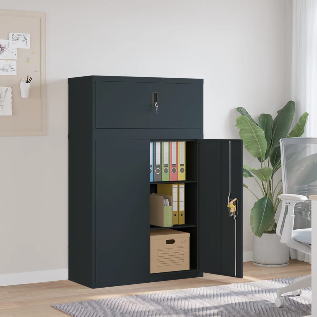 vidaXL Filing Cabinet 90x40x110 cm Steel White