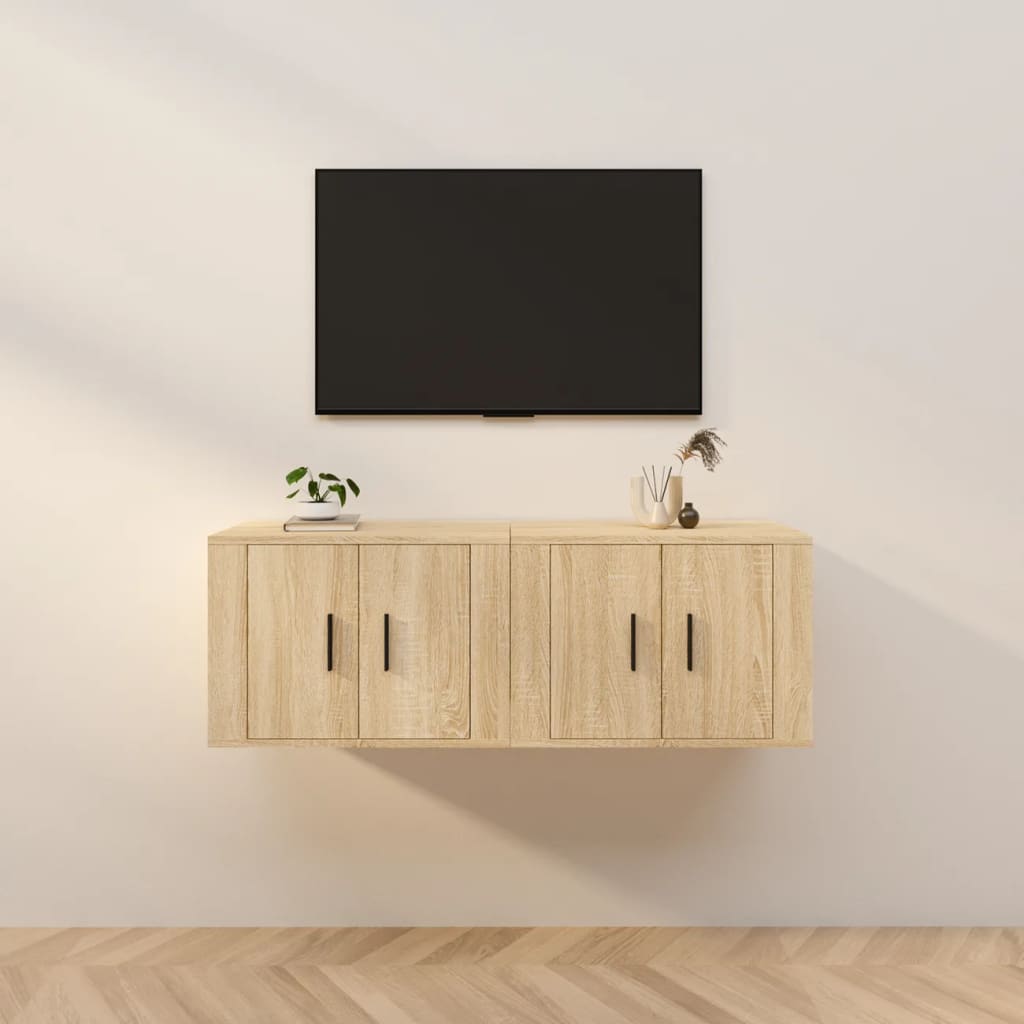 vidaXL Tv-wandmeubels 2 st 57x34,5x40 cm wit