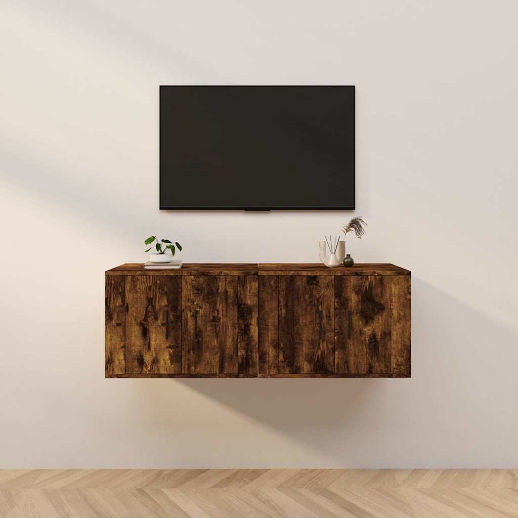 vidaXL Tv-wandmeubels 2 st 57x34,5x40 cm wit
