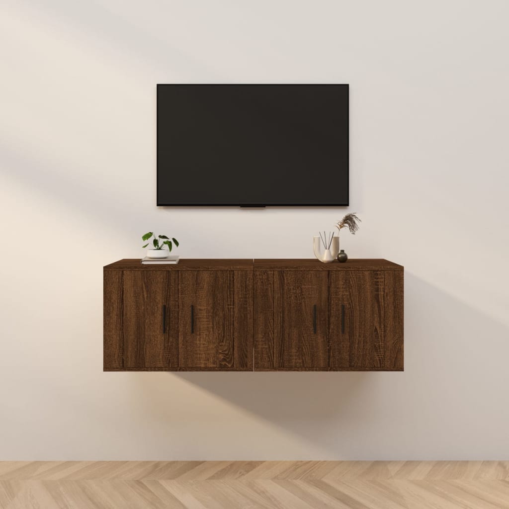 vidaXL Tv-wandmeubels 2 st 57x34,5x40 cm wit