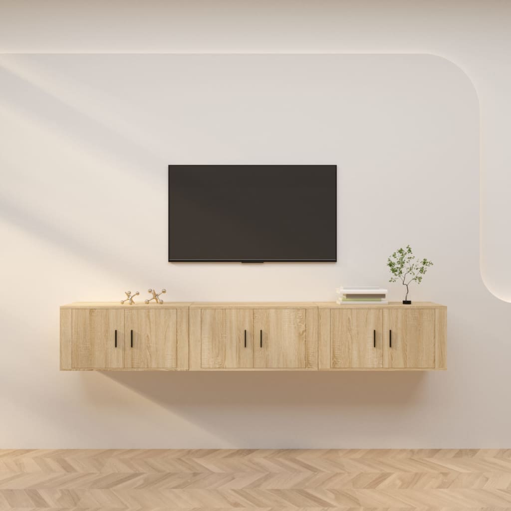 vidaXL Tv-wandmeubels 2 st 57x34,5x40 cm wit