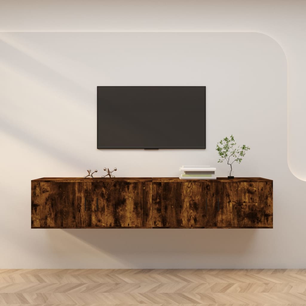 vidaXL Tv-wandmeubels 2 st 57x34,5x40 cm wit