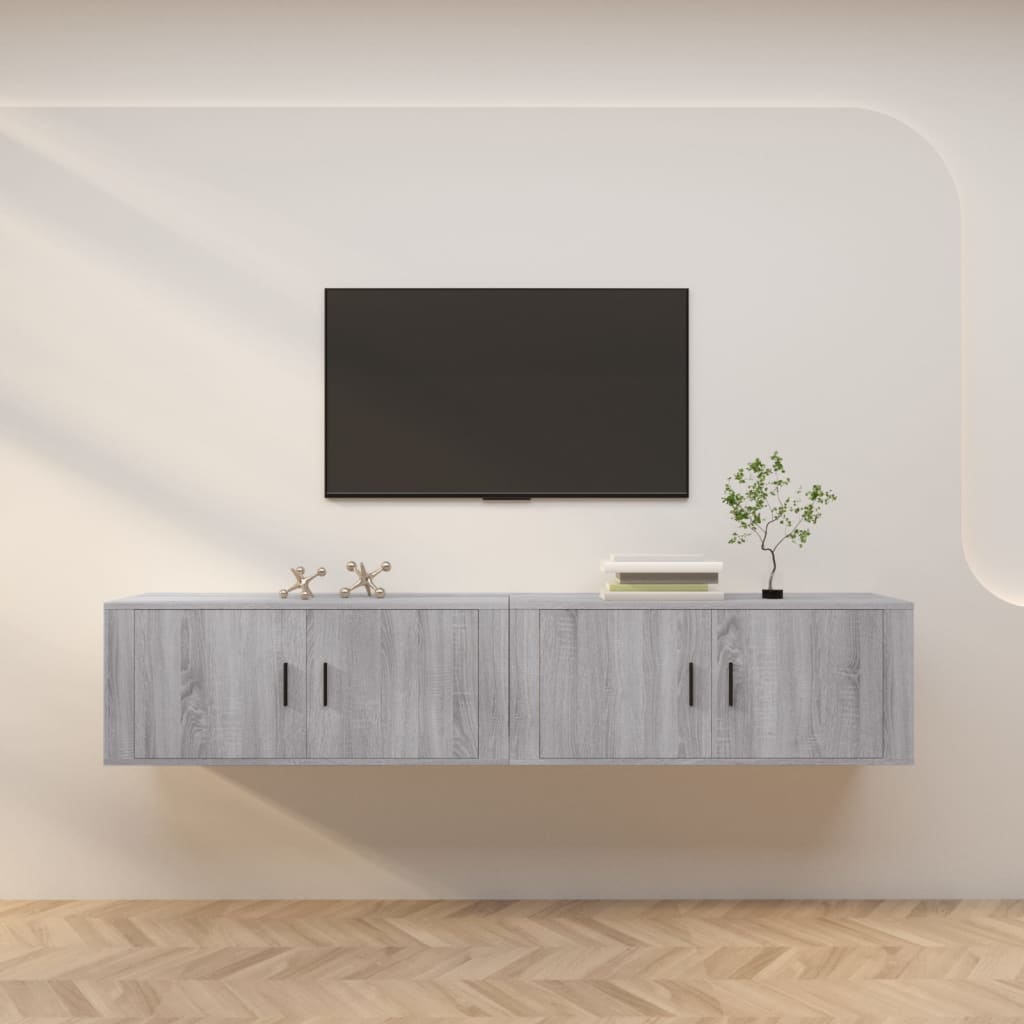 vidaXL Tv-wandmeubels 2 st 57x34,5x40 cm wit