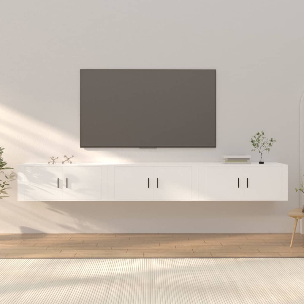 vidaXL Tv-wandmeubels 2 st 57x34,5x40 cm wit