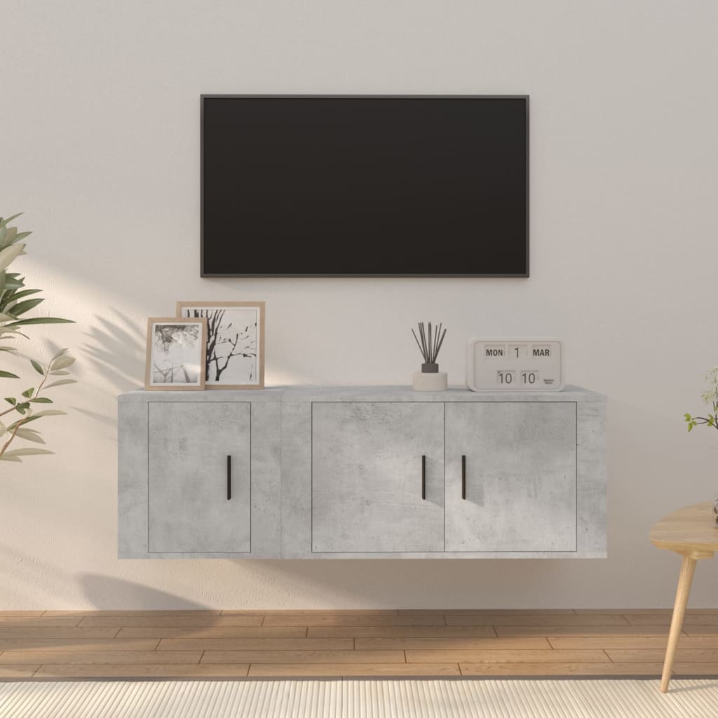 vidaXL 2-delige Tv-meubelset bewerkt hout wit