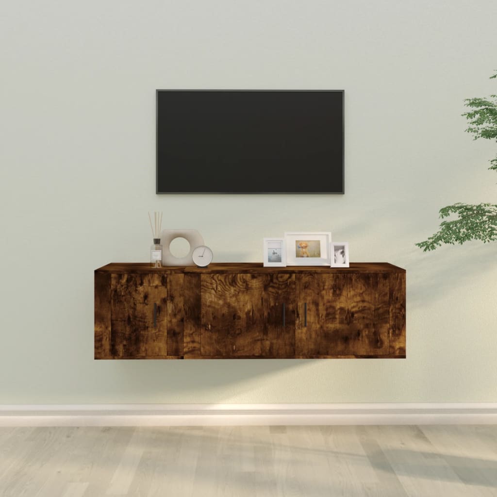 vidaXL 2-delige Tv-meubelset bewerkt hout wit