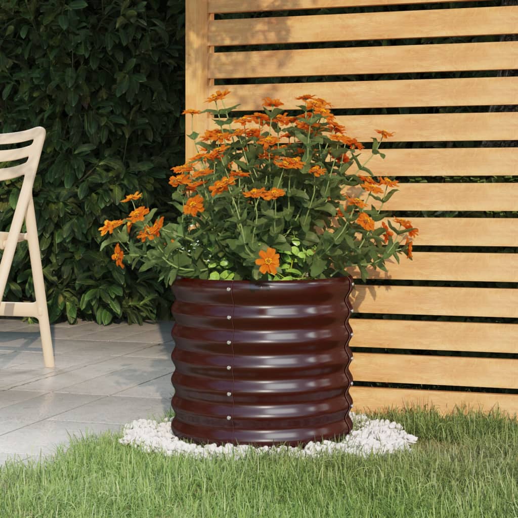 vidaXL Plantenbak 40x40x36 cm gegalvaniseerd staal groen